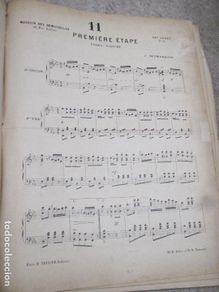 Musical scores: Premiere Étape, polka marche, por J. Desmarquoy, Magasin des Demoiselles